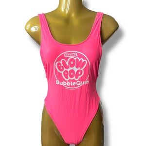 Aerie Swim Size XL "Blow Pop" Bubblegum Pink Cheeky Baywatch Scoop One Piece